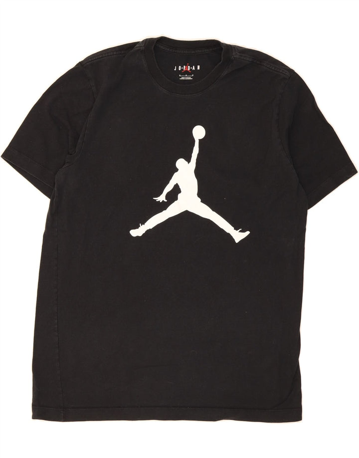 JORDAN Mens Graphic T-Shirt Top Medium Black Cotton Vintage Jordan and Second-Hand Jordan from Messina Hembry 