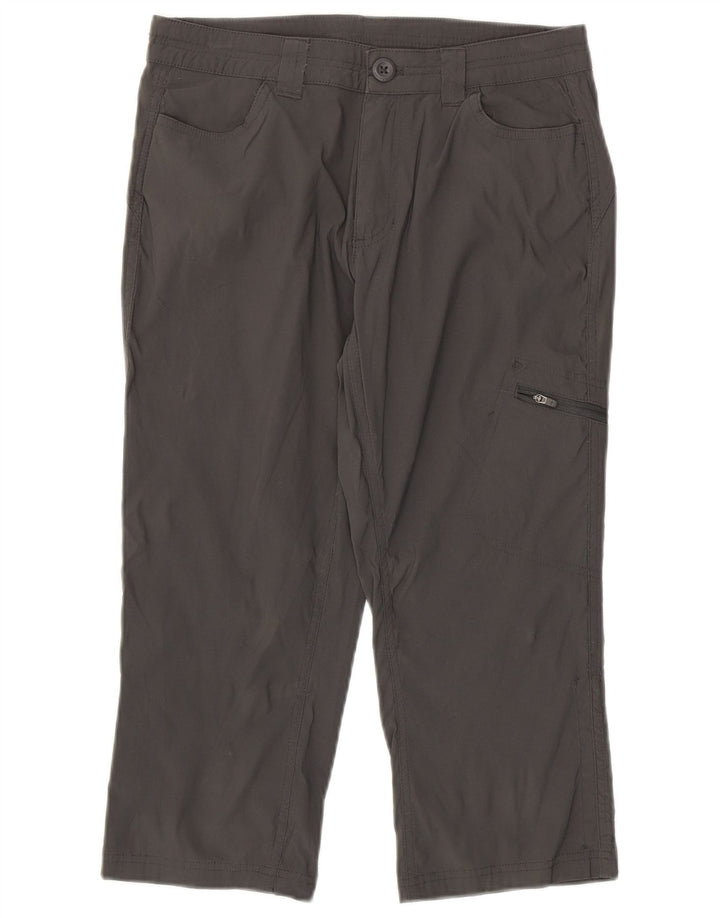 EDDIE BAUER Womens Straight Cargo Capri Trousers US 4 Small W30 L21 Grey