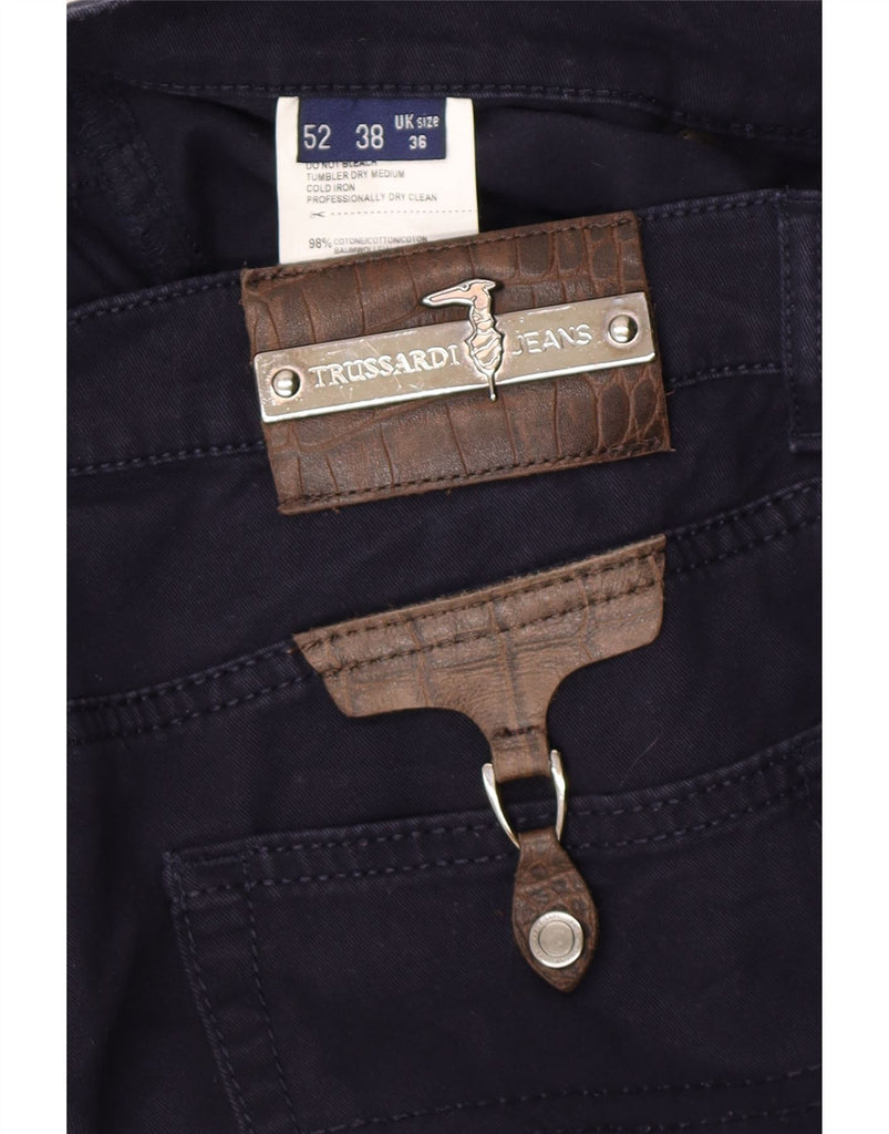 TRUSSARDI Mens Straight Jeans W36 L30 Navy Blue Cotton Vintage Trussardi and Second-Hand Trussardi from Messina Hembry 