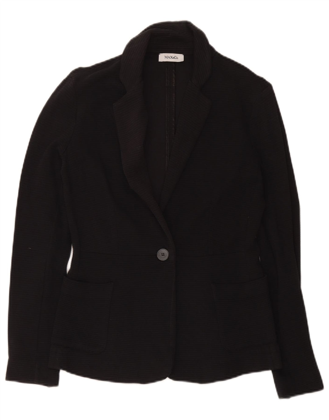 Max & Co. Womens 1 Button Blazer Jacket UK 12 Medium Black