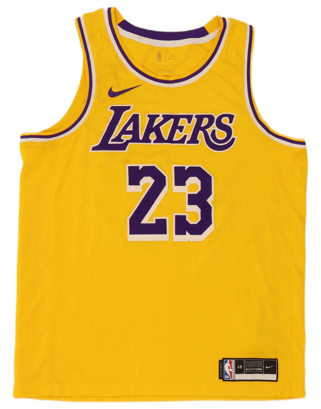 Nike Mens Lakers Graphic Vest Top Large Yellow Polyester