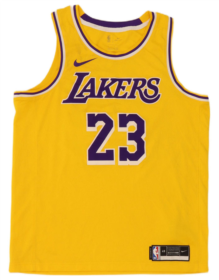 Nike Mens Lakers Graphic Vest Top Large Yellow Polyester