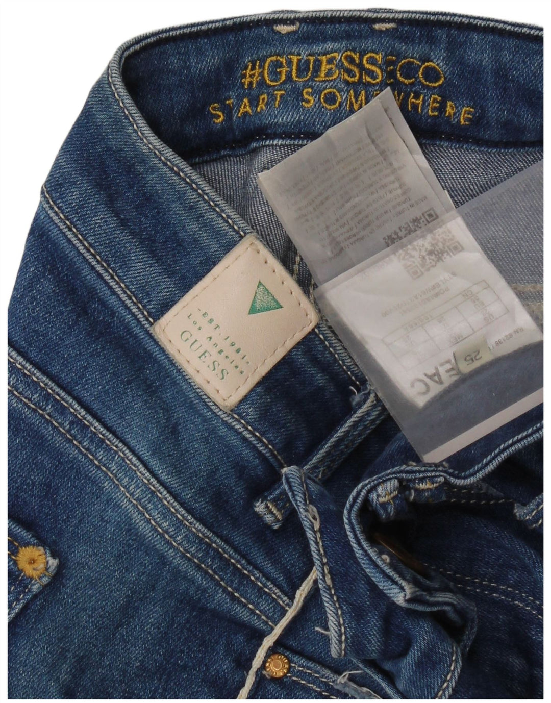 Guess Womens Jegging Skinny Jeans W25 L29 Blue Cotton