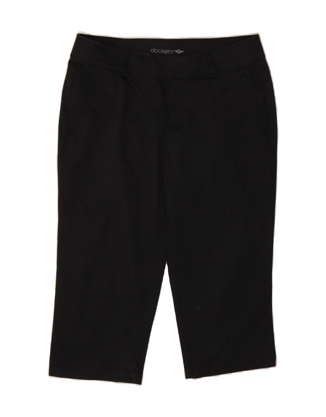 DOCKERS Womens Straight Capri Trousers W32 L19 Black Vintage Dockers and Second-Hand Dockers from Messina Hembry 