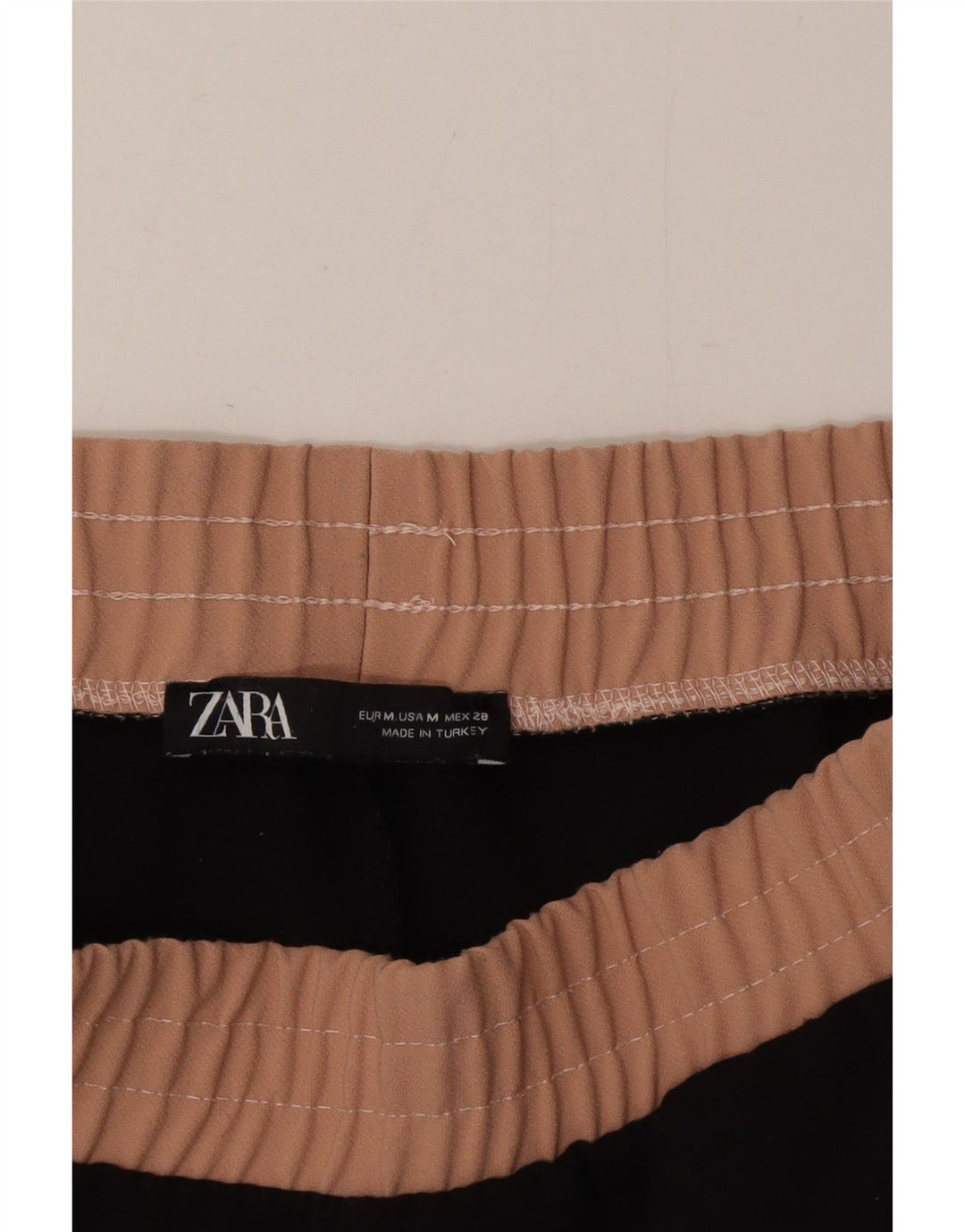 Zara Womens Crop Tracksuit Trousers UK 12 Medium Black Colourblock