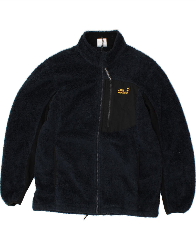 JACK WOLFSKIN Mens Fleece Jacket UK 40 Large Navy Blue Polyester | Vintage Jack Wolfskin | Thrift | Second-Hand Jack Wolfskin | Used Clothing | Messina Hembry 