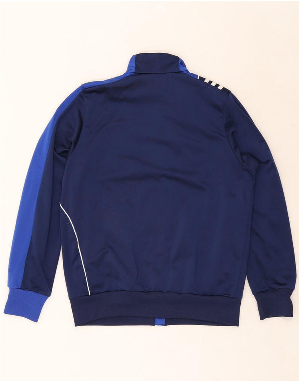 Adidas Boys Tracksuit Top Jacket 13-14 Years Navy Blue Colourblock