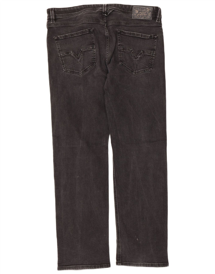 Diesel Womens Larkee Regular Straight Jeans W36 L30 Black Cotton