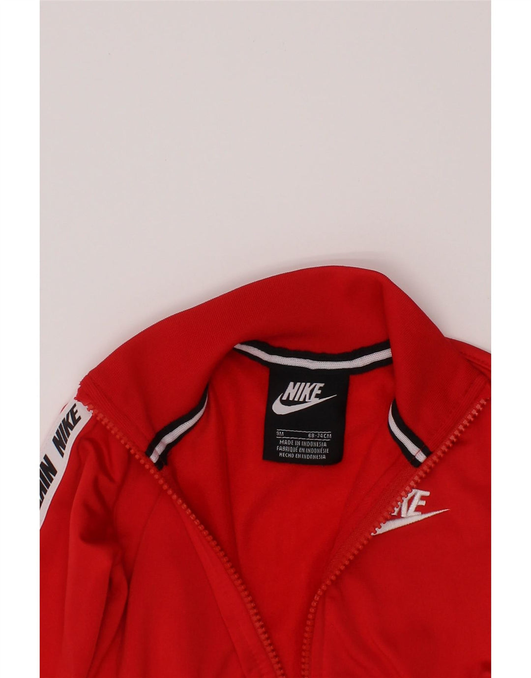 NIKE Baby Boys Graphic Tracksuit Top Jacket 6-9 Months Red Colourblock