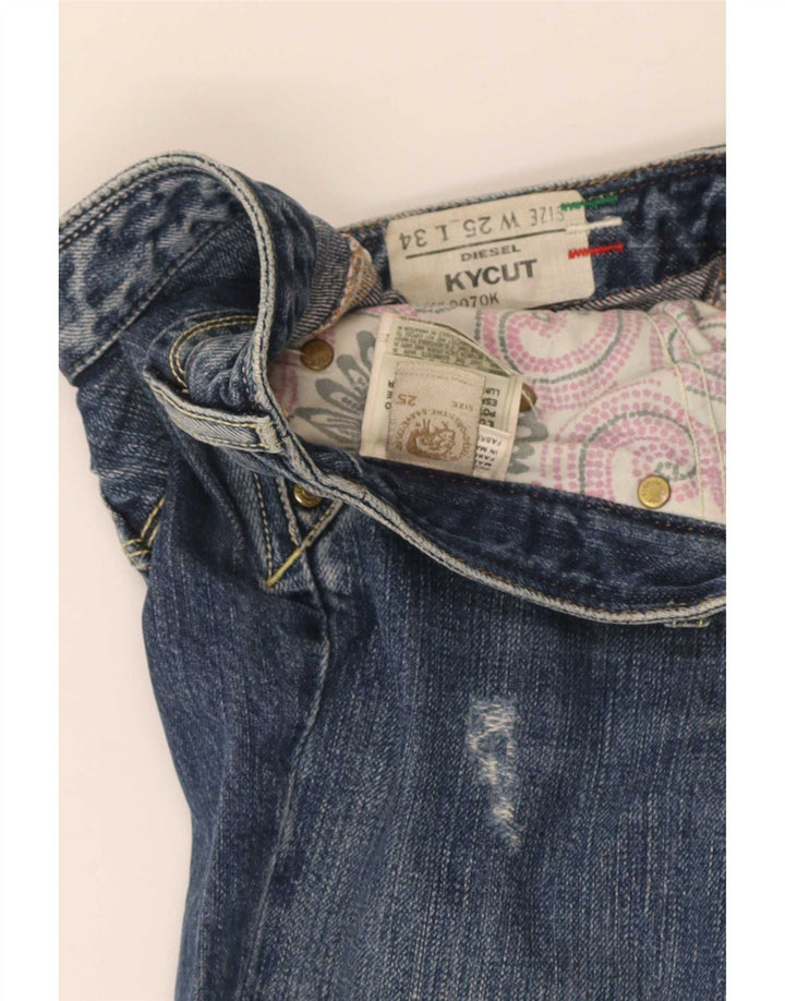 Diesel Womens Kycut Bootcut Jeans W25 L34 Blue Cotton