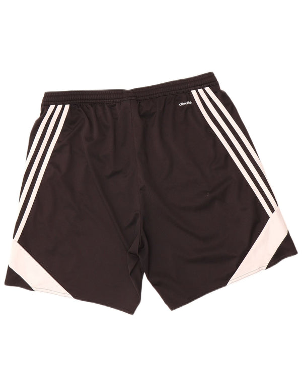 Adidas Womens Climalite Sport Shorts UK 16 Large Black Colourblock