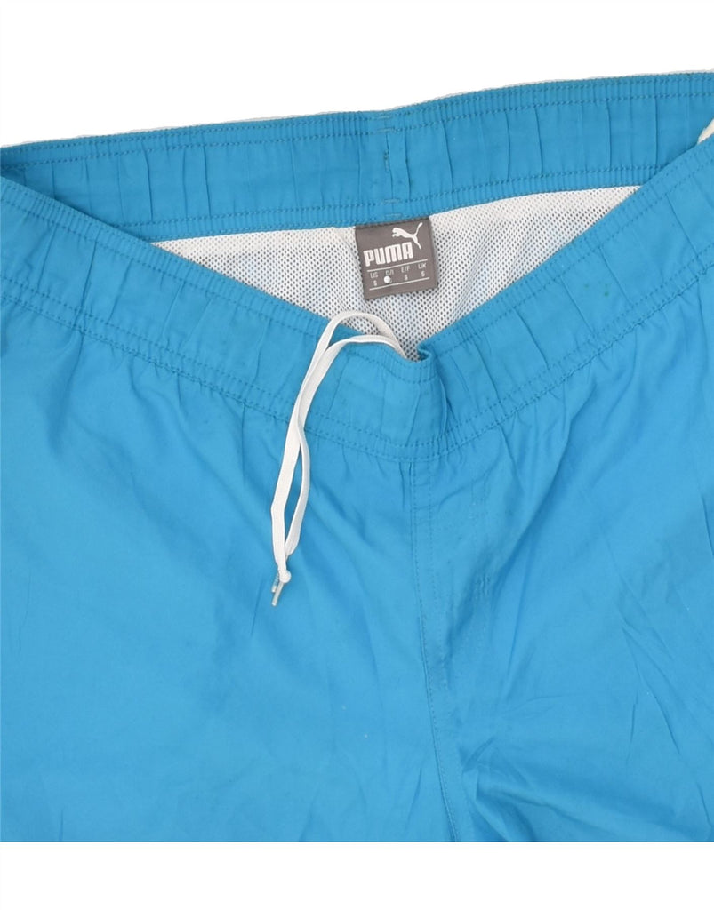 PUMA Mens Sport Shorts Small Blue Polyester | Vintage Puma | Thrift | Second-Hand Puma | Used Clothing | Messina Hembry 
