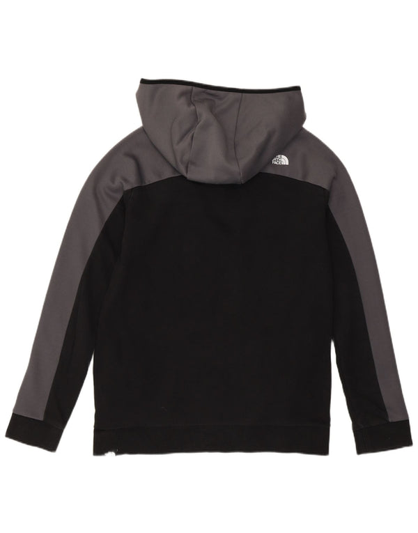 The North Face Boys Graphic Hoodie Jumper 14-15 Years XL Black Colourblock