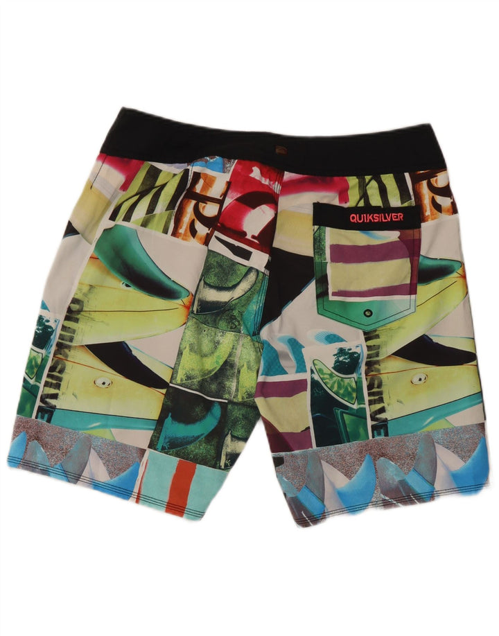 Quiksilver Mens Abstract Pattern Swimming Shorts Medium Multicoloured