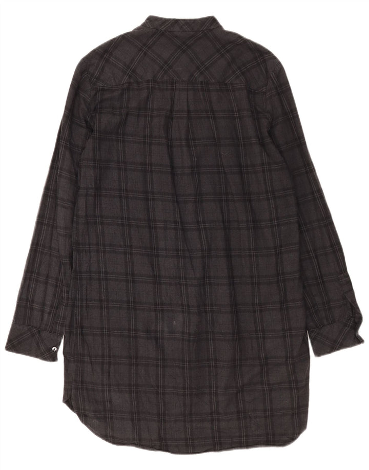 Zara Womens Long Sleeve Shift Dress UK 14 Medium Grey Check