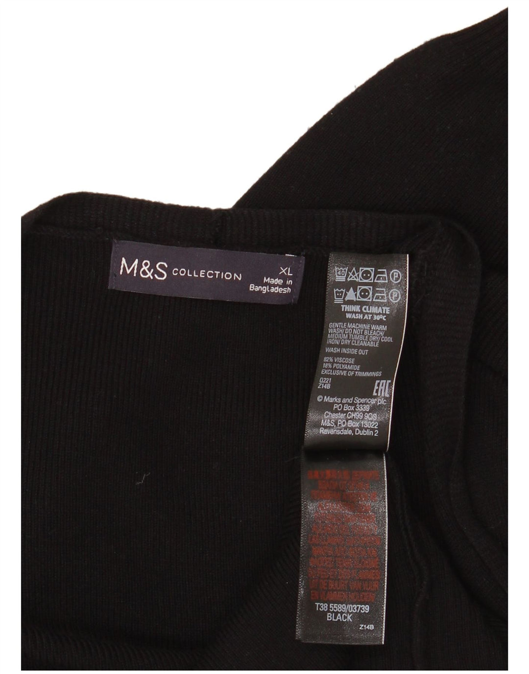 Marks & Spencer Womens Longline Oversized Cardigan Sweater UK 18 XL Black