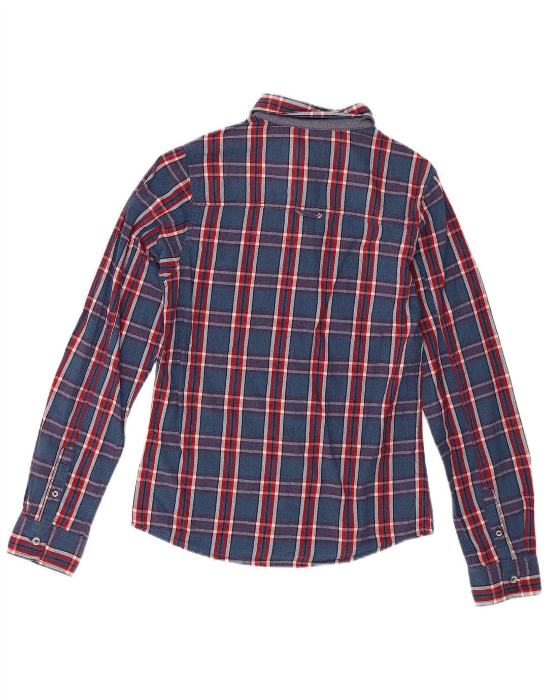 Timberland Boys Shirt 13-14 Years Small  Navy Blue Check Cotton