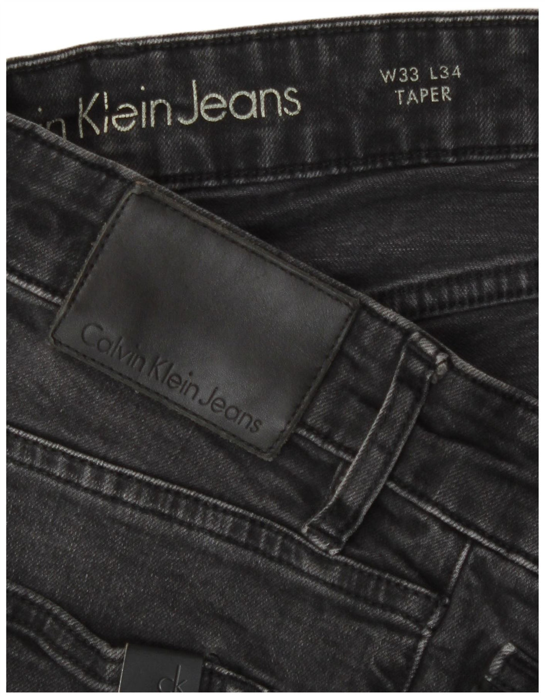 Calvin Klein Mens Tapered Jeans W33 L29 Grey Cotton