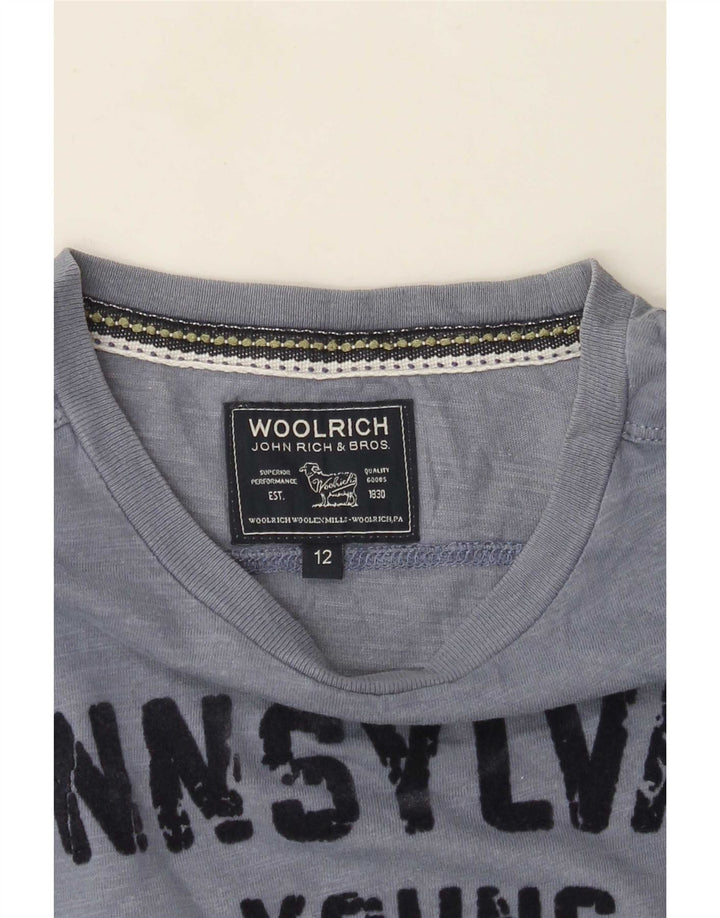 Woolrich Boys Graphic T-Shirt Top 11-12 Years Blue