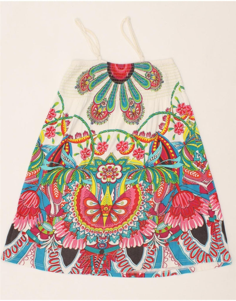 DESIGUAL Girls Sundress 11-12 Years Multicoloured Floral Cotton Vintage Desigual and Second-Hand Desigual from Messina Hembry 