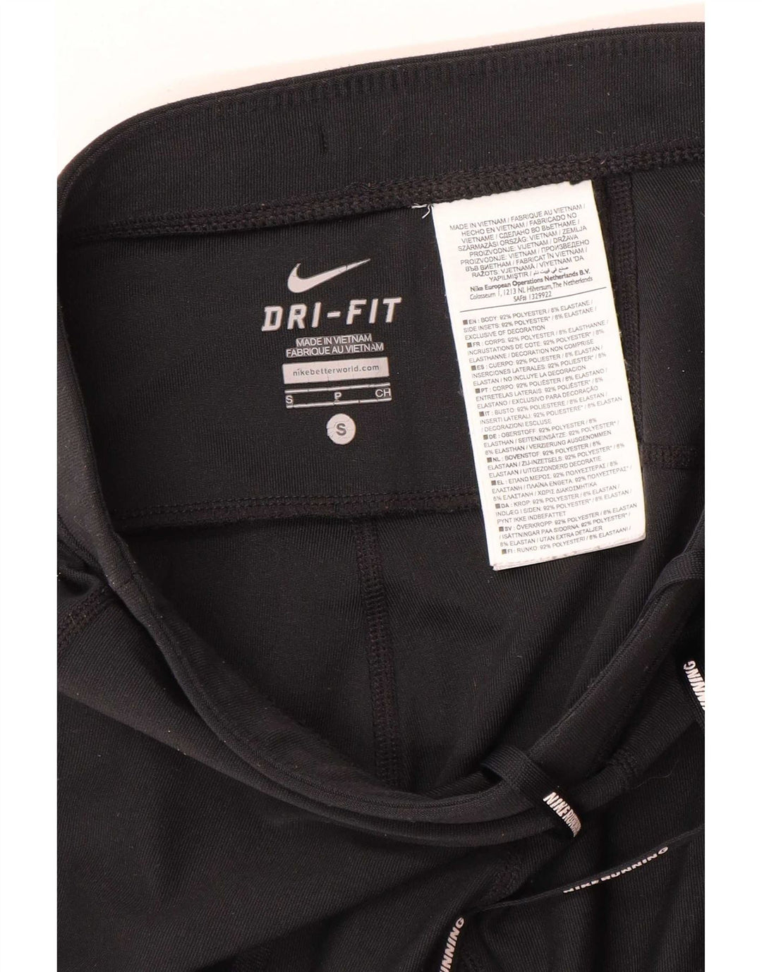 Nike Womens Dri Fit Leggings UK 10 Small Black Polyester