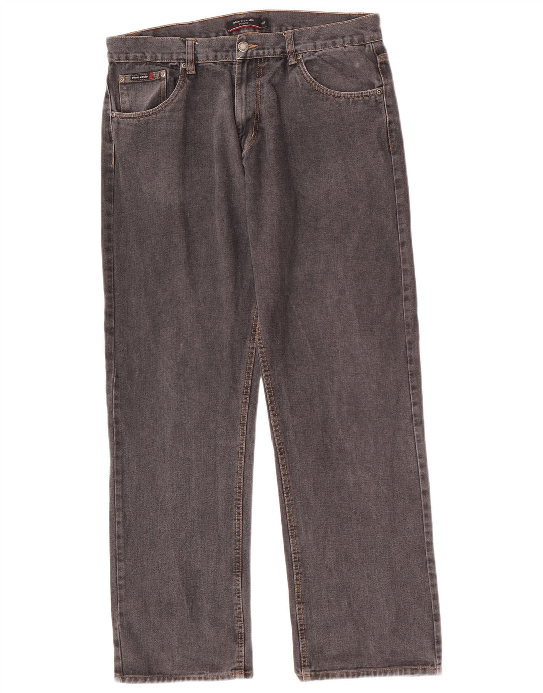 Pierre Cardin Mens Straight Jeans W36 L30 Grey Cotton