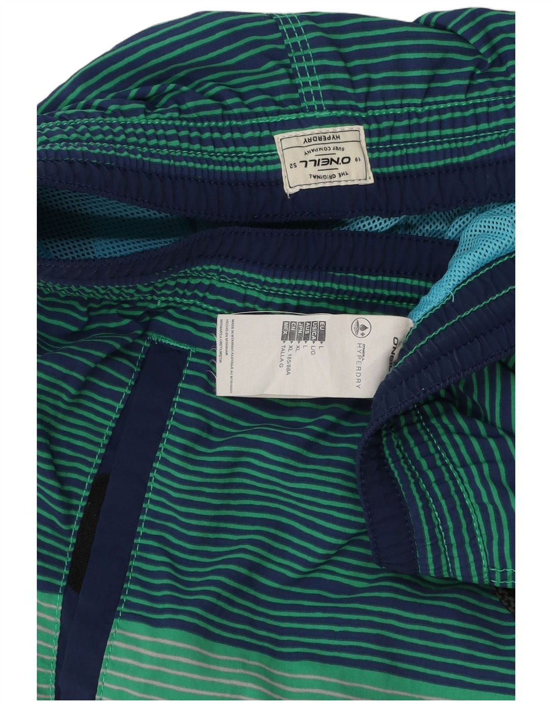 O'Neill Mens Graphic Swimming Shorts Large  Multicoloured Striped Polyester