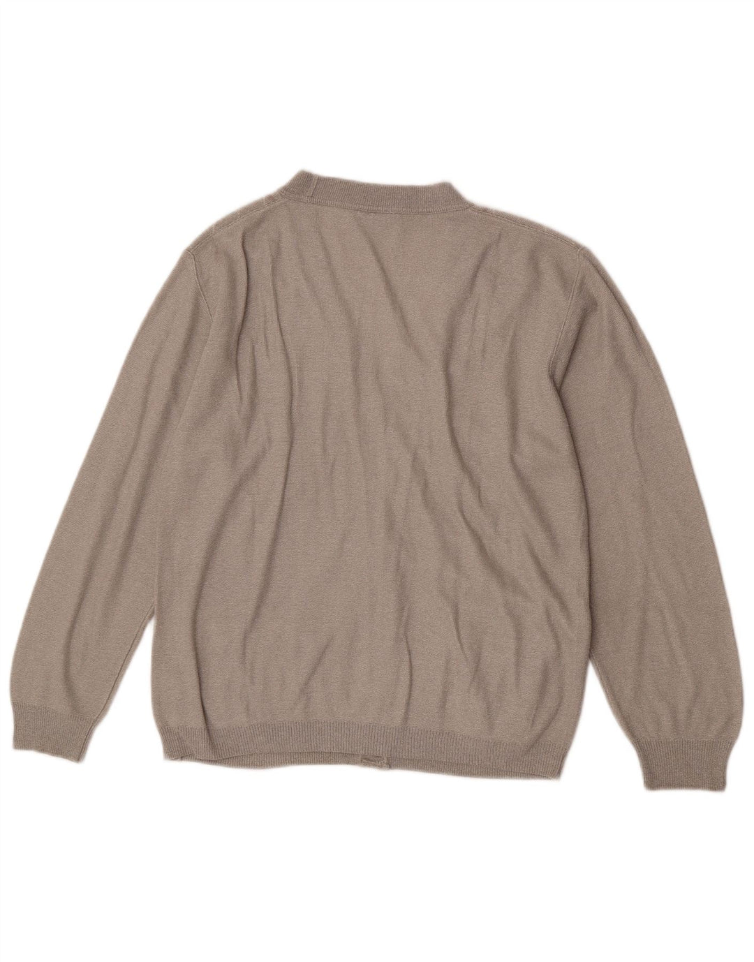Enzo Goti Mens Cardigan Sweater Small Grey Chevron Acrylic