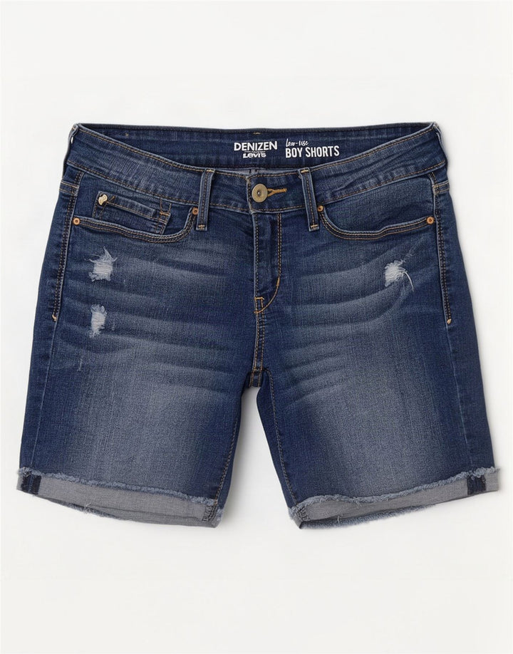 Levi's Womens Denizen Low Waist Denim Shorts US 7 Medium W28 Blue