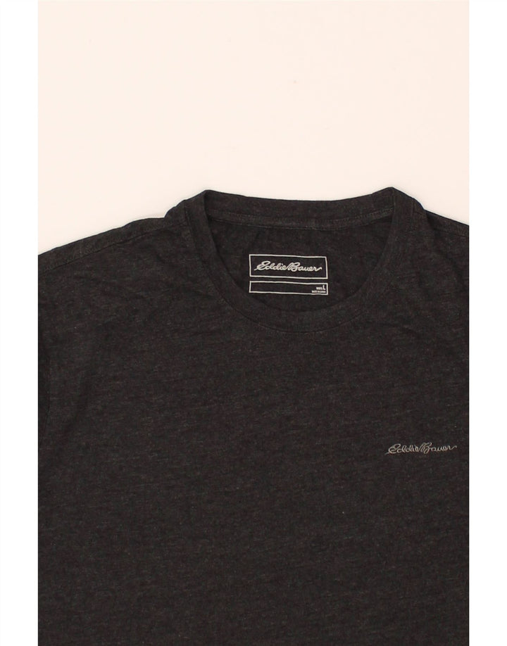 EDDIE BAUER Mens T-Shirt Top Large Grey Cotton Vintage Eddie Bauer and Second-Hand Eddie Bauer from Messina Hembry 