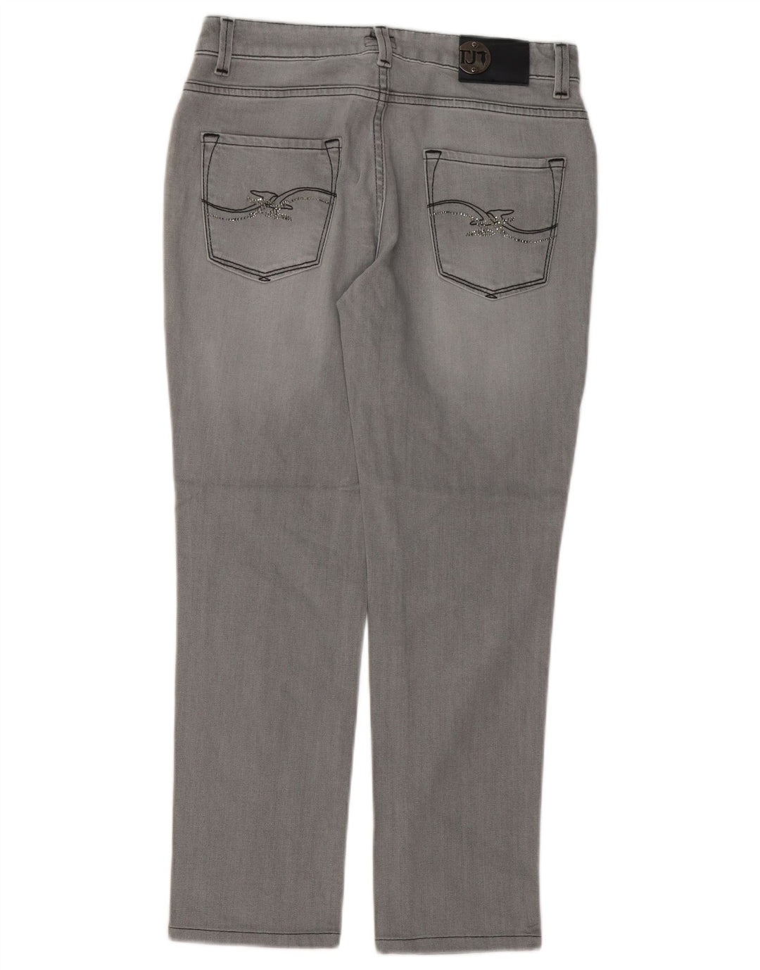 Trussardi Womens Slim Jeans W27 L27 Grey Cotton