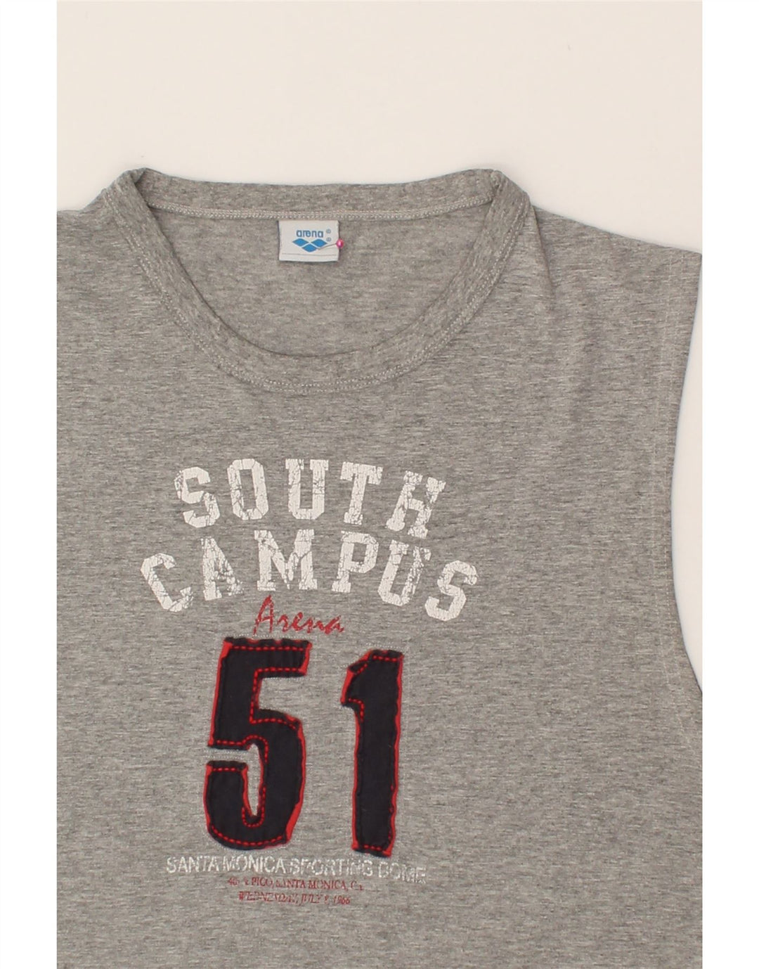 ARENA Mens Graphic Vest Top Medium Grey Vintage Arena and Second-Hand Arena from Messina Hembry 