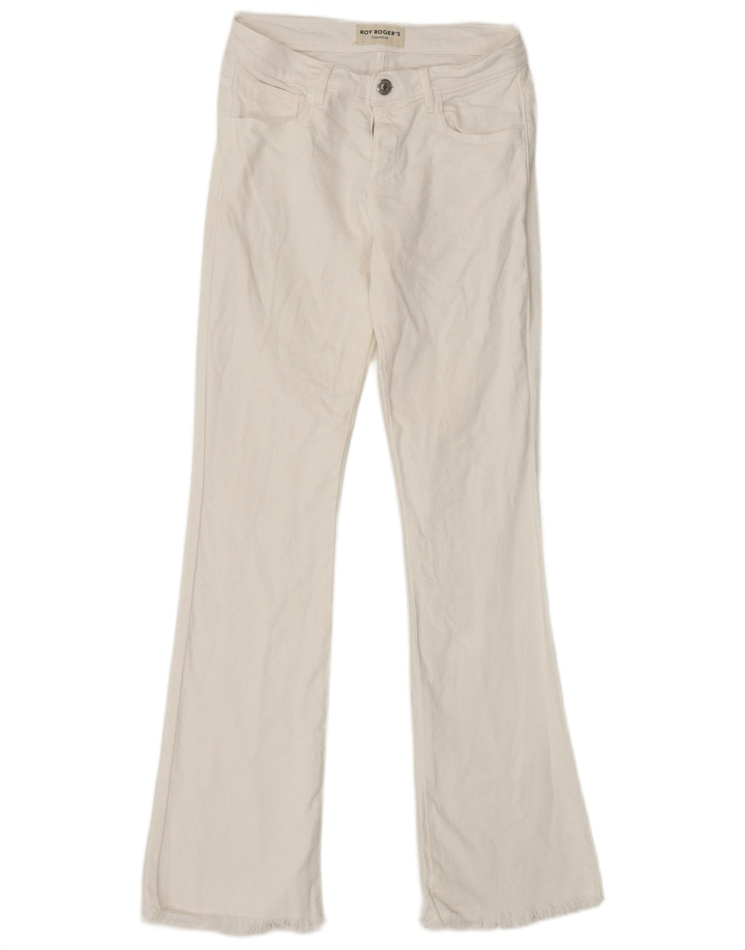 ROY ROGERS Girls Bootcut Jeans 15-16 Years W27 L30 White Cotton