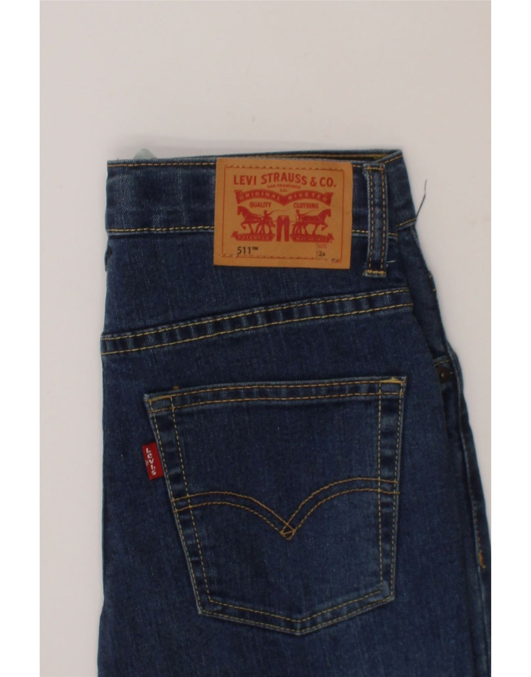 LEVI'S Boys 511 Slim Jeans 11-12 Years W26 L28 Blue Cotton Vintage Levi's and Second-Hand Levi's from Messina Hembry 