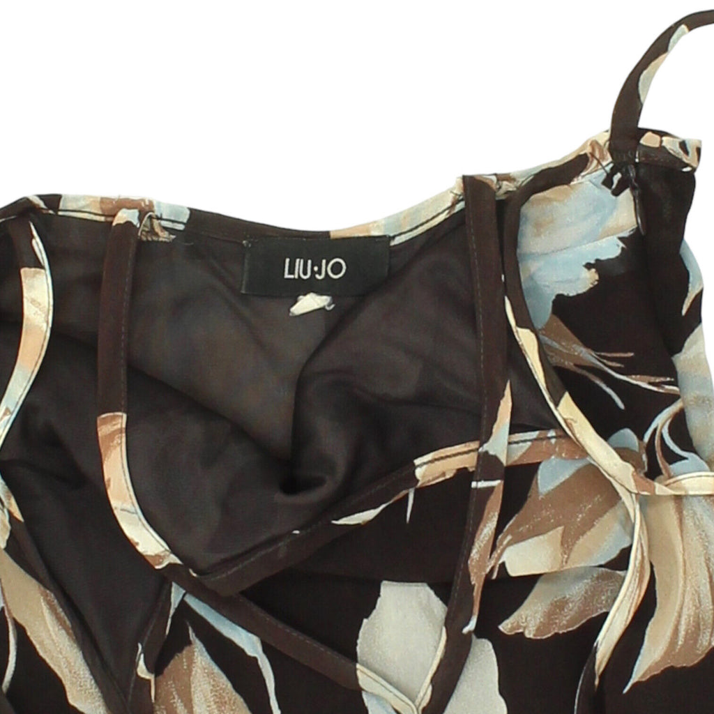 Liu Jo Womens Brown Floral Maxi Strap Dress | Vintage Luxury Designer Summer VTG | Vintage Messina Hembry | Thrift | Second-Hand Messina Hembry | Used Clothing | Messina Hembry 