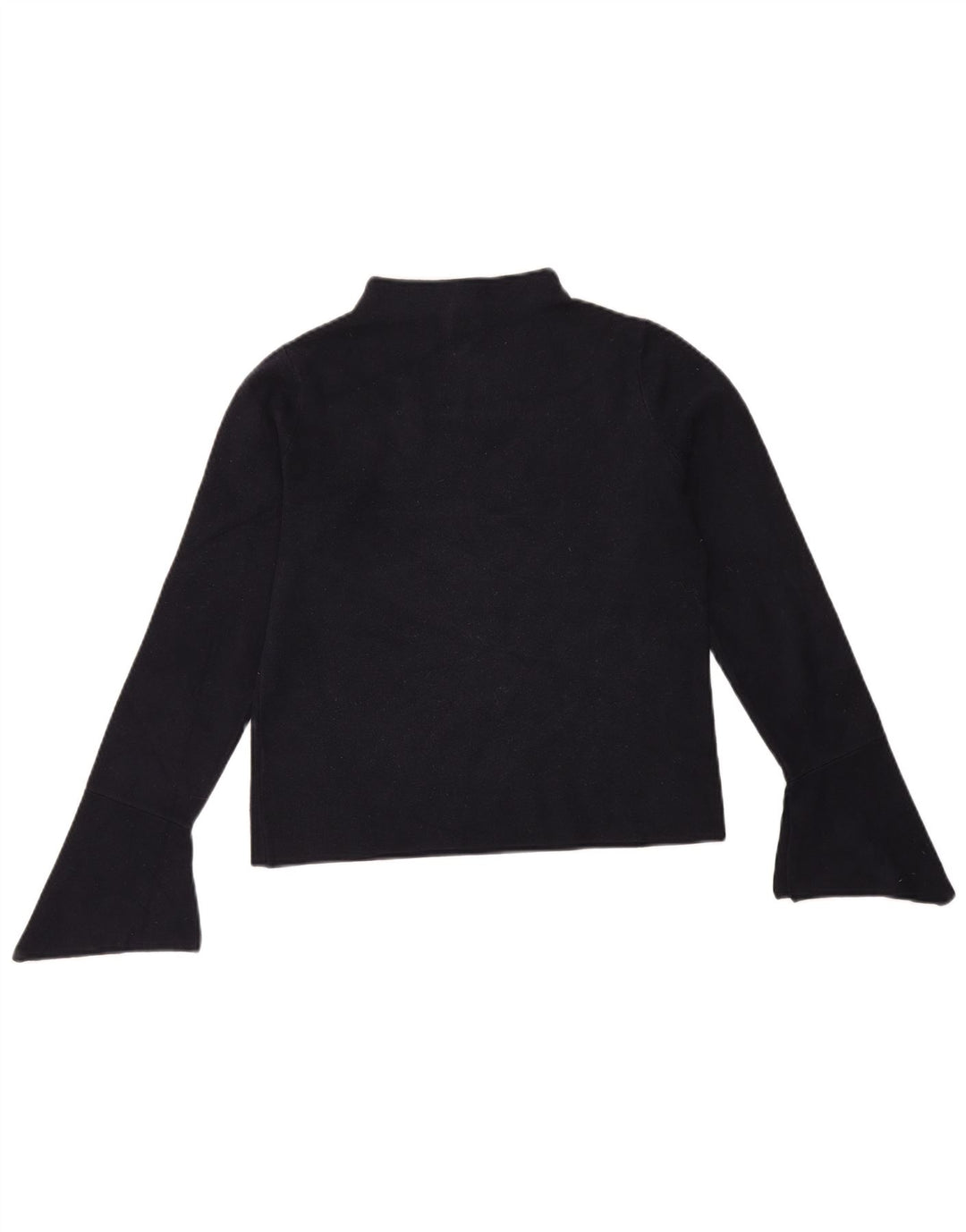 Marks & Spencer Womens Top Long Sleeve UK 12 Medium Navy Blue Viscose