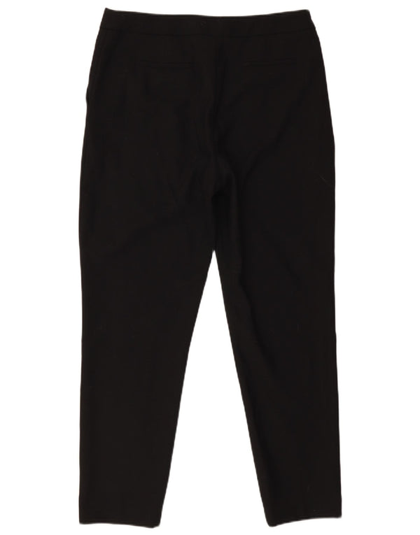 Hobbs Womens Slim Chino Trousers UK 12 Medium W32 L28 Black Wool
