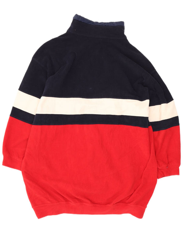 Chervo Mens 3/4 Sleeve Fleece Jumper IT 54 XL Red Colourblock Sports