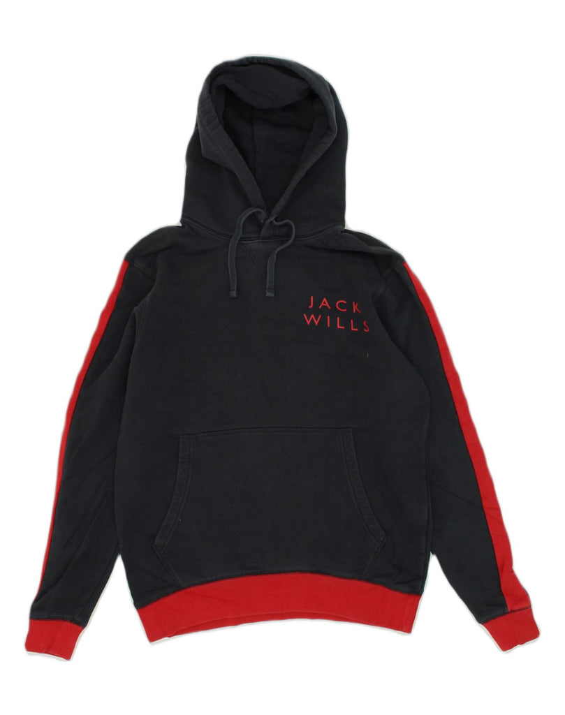 JACK WILLS Mens Hoodie Jumper XS Black Cotton | Vintage Jack Wills | Thrift | Second-Hand Jack Wills | Used Clothing | Messina Hembry 