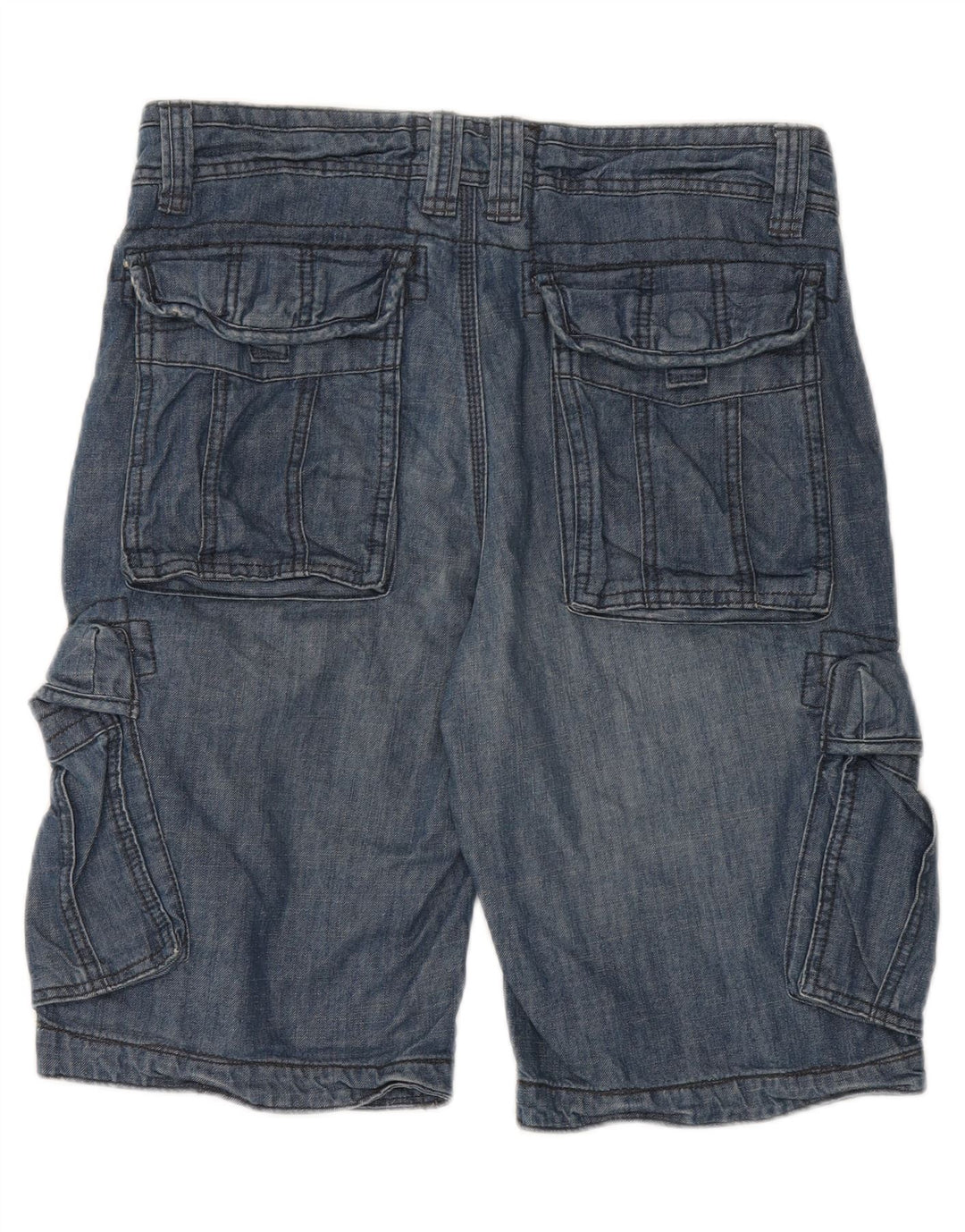 FAT FACE Mens Cargo Denim Shorts W32 Medium Blue Cotton