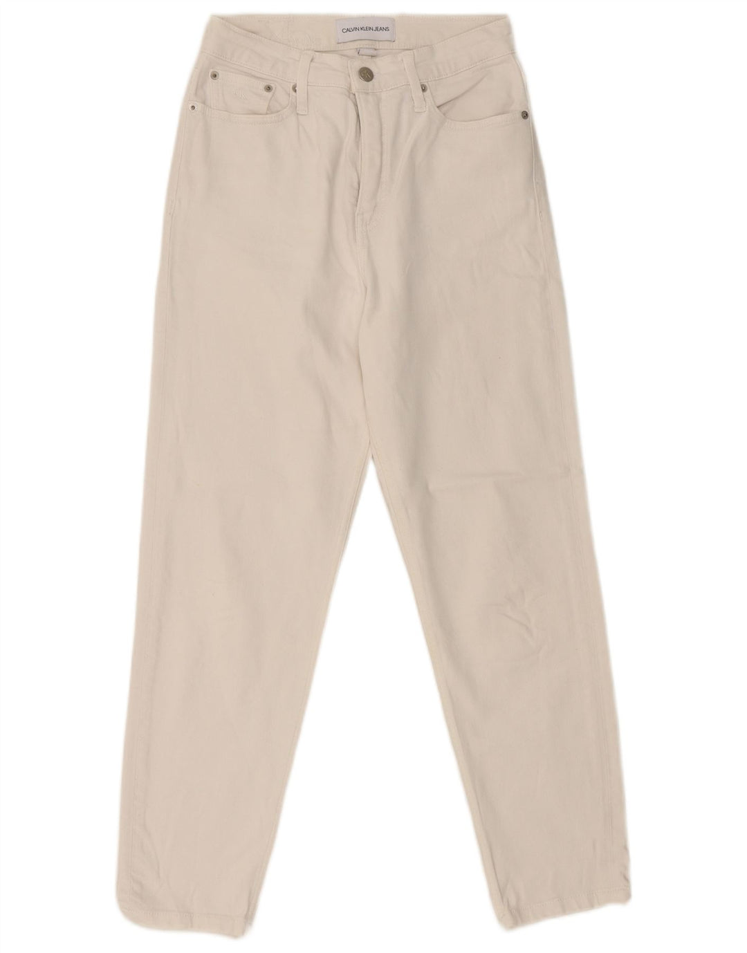 Calvin Klein Womens Tapered Jeans W26 L26 White