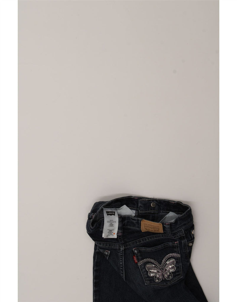 LEVI'S Girls 710 Super Skinny Jeans 6-7 Years W20 L20 Navy Blue Cotton Vintage Levi's and Second-Hand Levi's from Messina Hembry 