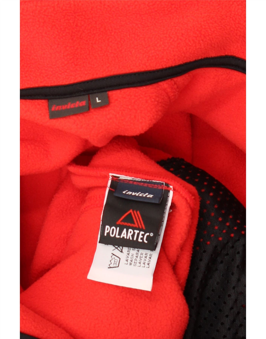 INVICTA Mens Fleece Jacket Large Red Polyester