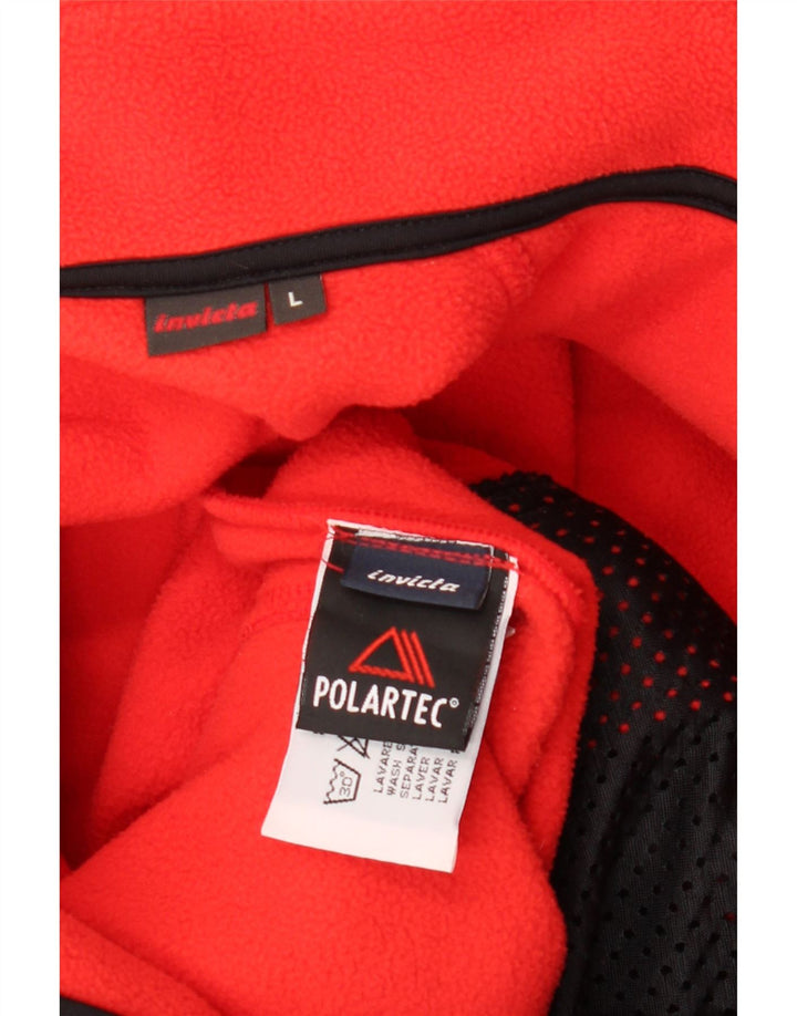 INVICTA Mens Fleece Jacket Large Red Polyester