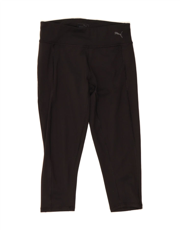 PUMA Womens Capri Leggings UK 8 Small  Black Polyester Vintage Puma and Second-Hand Puma from Messina Hembry 