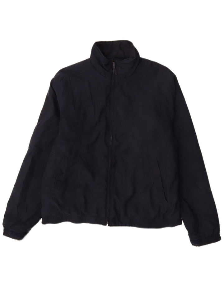 Marks & Spencer Mens Windbreaker Jacket UK 38 Medium Navy Blue Polyester
