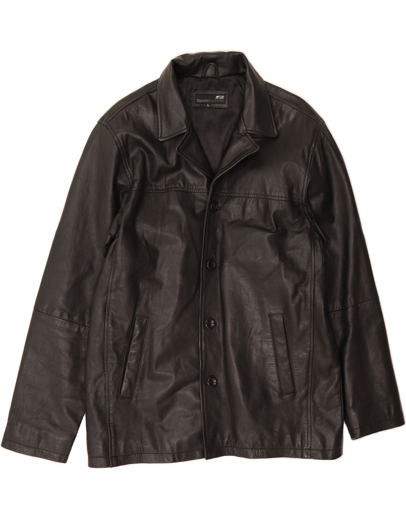 Veste en cuir homme Jack Jones, taille 40 (UK), noir Vêtements