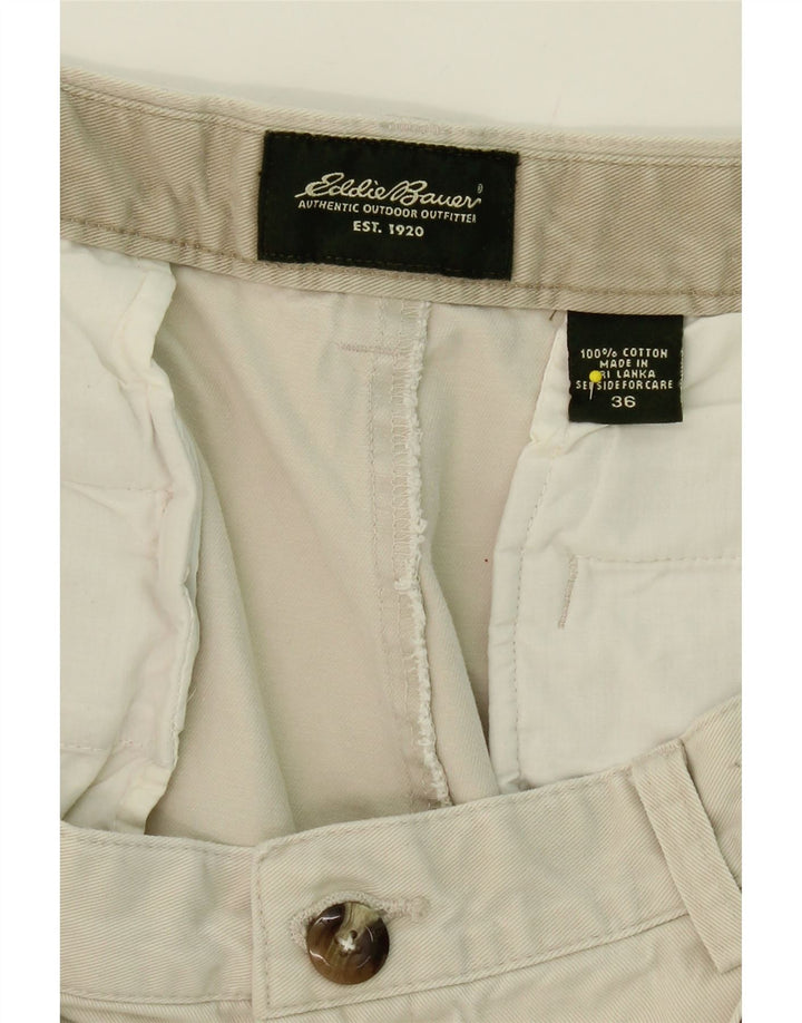 EDDIE BAUER Mens Pegged Chino Shorts W36 Large Grey Cotton Vintage Eddie Bauer and Second-Hand Eddie Bauer from Messina Hembry 