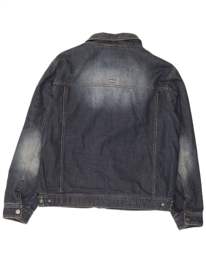 Iguana Mens Denim Jacket UK 42 XL Navy Blue Cotton