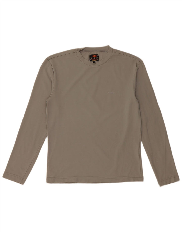 Energie Womens Top Long Sleeve UK 14 Large Grey Nylon